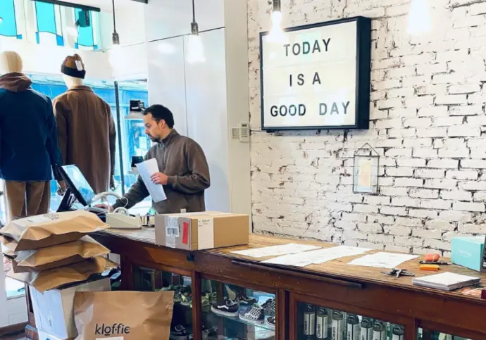 Kloffie Haarlem winkel met Qliqpoint POS-systeem